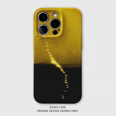 归途~艺术金色燕群菲林适用iPhone15/14promax手机壳苹果13硬壳xsmax个性SE3小众XR12插画8plus暗黑vivoX90S