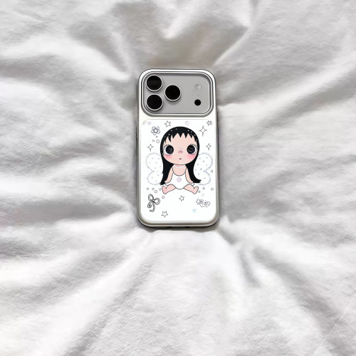 ins可爱复古翅膀小玉电镀银磁吸适用苹果iPhone17promax手机壳1615pro小米1415Pro华为mate80p70三星S23防摔