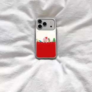 ins氛围感圣诞小赫拉电镀银磁吸适用苹果iPhone17promax手机壳1615pro小米1415Pro华为mate60p70三星S23防摔