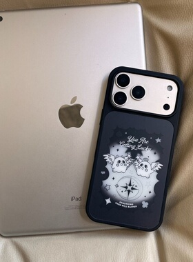 ins复古小幽灵黑边软壳磁吸适用苹果小米iPhone17promax手机壳1613pro小米1415Pro华为mate60p70三星S23防摔
