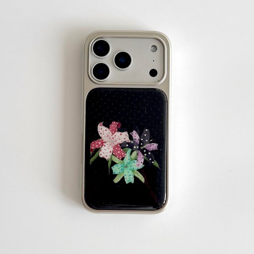 ins韩系复古花朵银边滴胶手机壳适用苹果iPhone17promax高级感保护套小众16plus华为15pro14防摔小米13pro