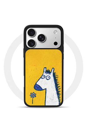 ins可爱小花小马黑边电镀银磁吸适用苹果iPhone17promax手机壳1615pro小米1415Pro华为mate60p70三星S23防摔