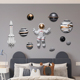 饰男孩儿童房间布置床头背景墙壁挂件墙上挂饰 宇航员太空人墙面装