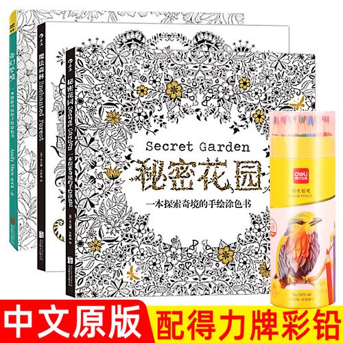 秘密花园涂色绘本大人减压填色