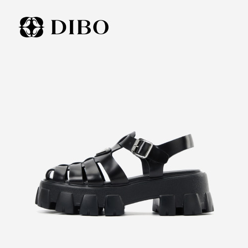 碲铂DIBO罗马凉鞋女厚底增高凉鞋