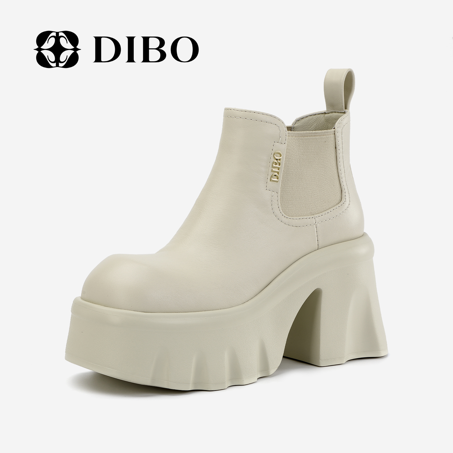 DIBO碲铂百搭厚底短靴女