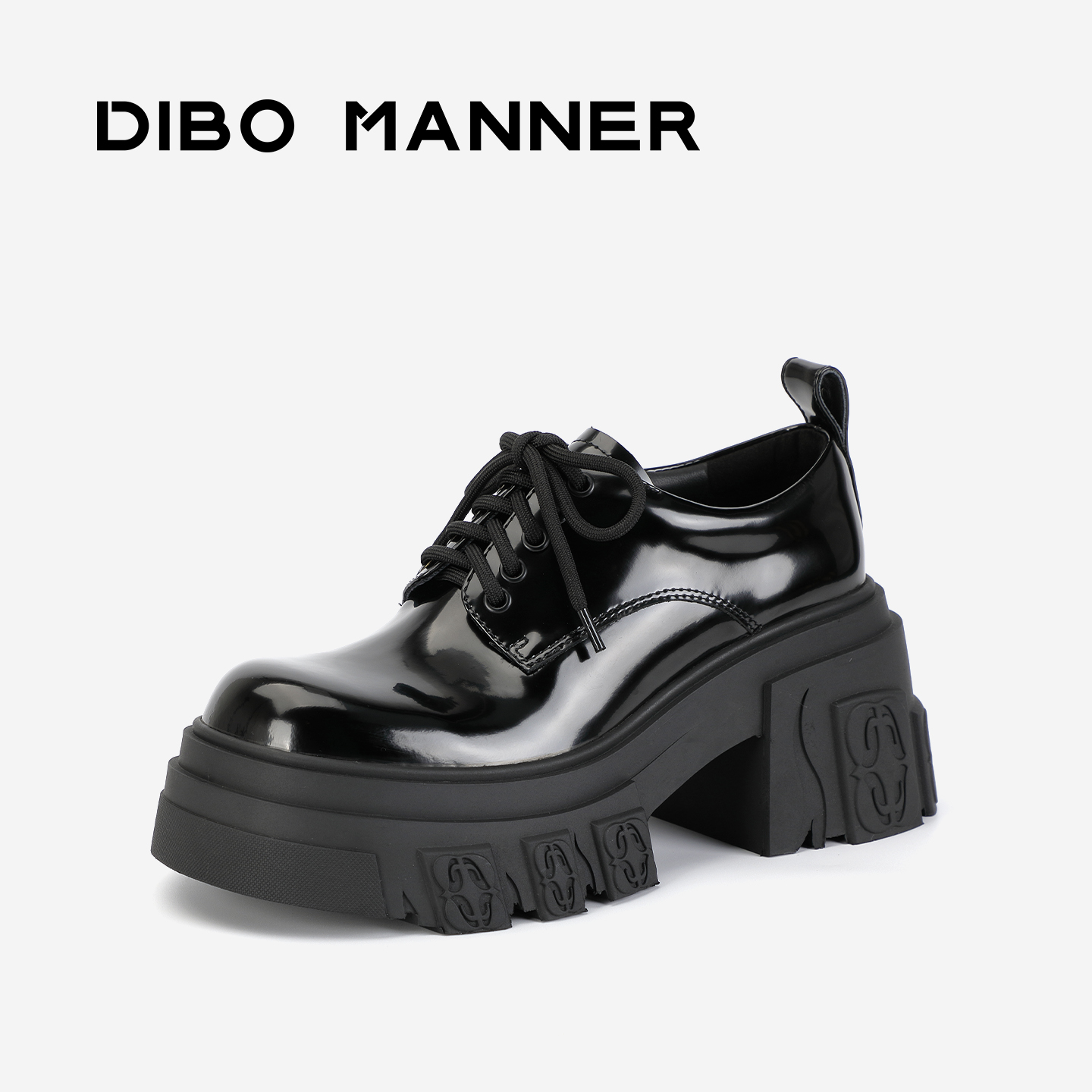 DIBO碲铂英伦厚底小皮鞋女