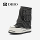 复古牛仔百搭显瘦高筒靴 靴女2025年秋季 DIBO碲铂新款 增高厚底时装
