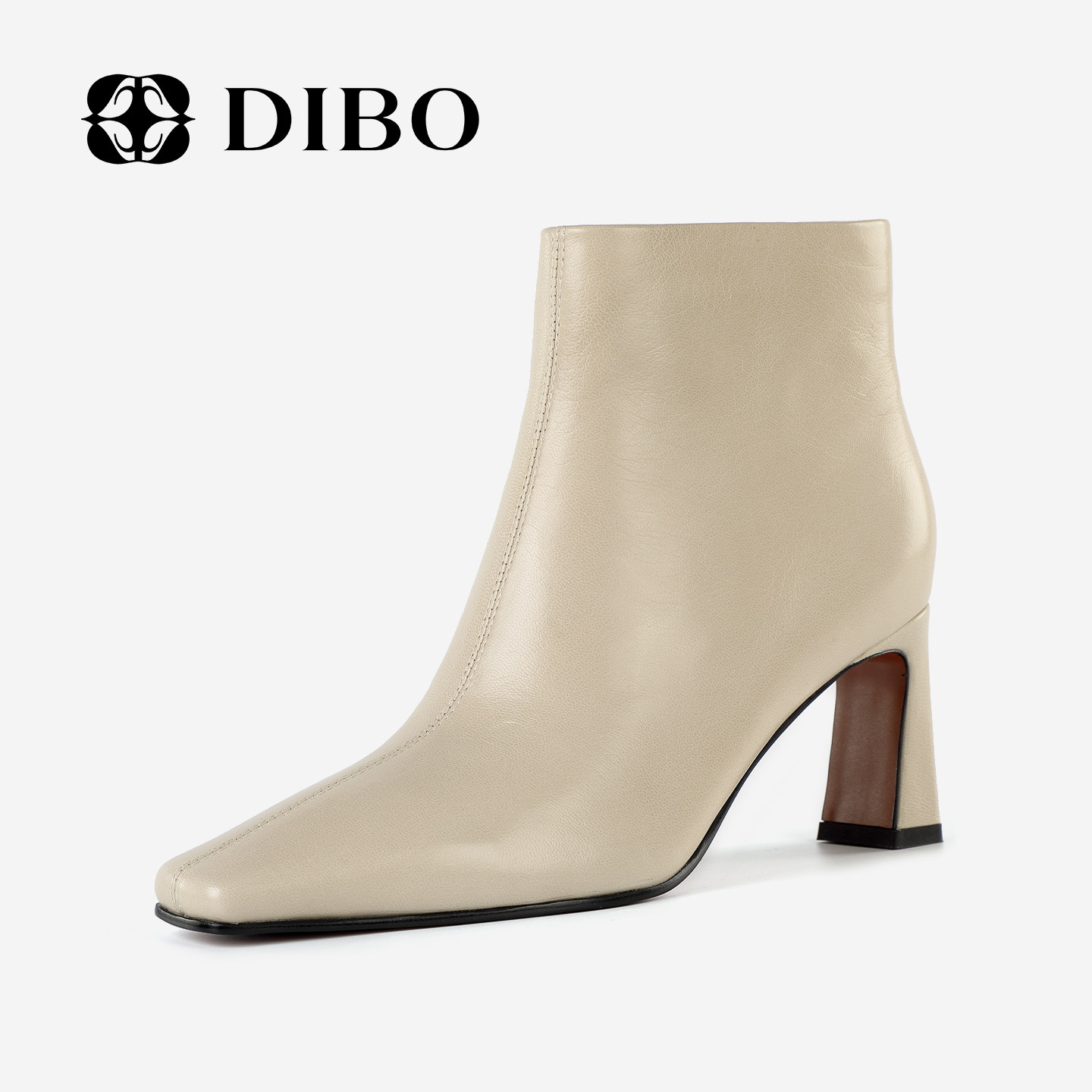 DIBO碲铂商场同款高跟加绒短靴女