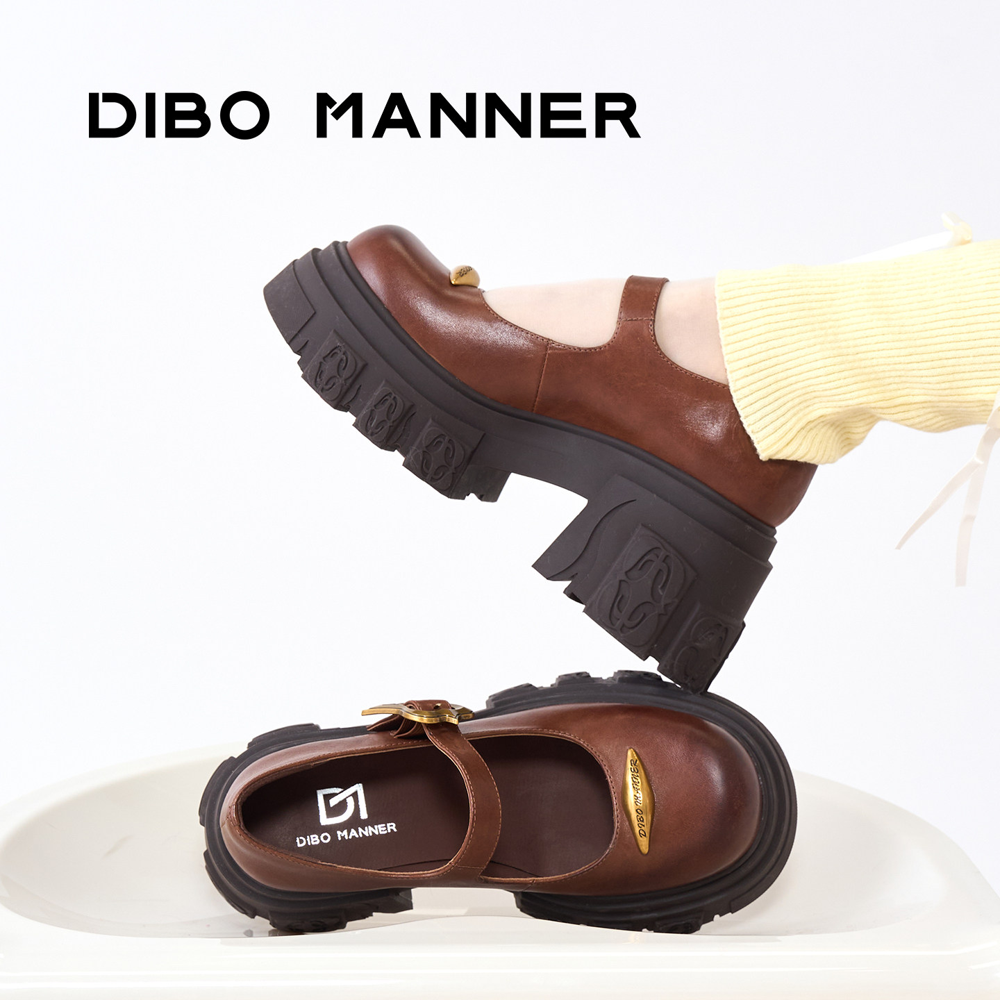 【火焰浮雕系列】DIBO碲铂法式玛丽珍鞋女新款甜酷厚底浅口单鞋,女鞋,玛丽珍鞋,淘宝优惠券,粉丝福利购,淘宝优惠卷