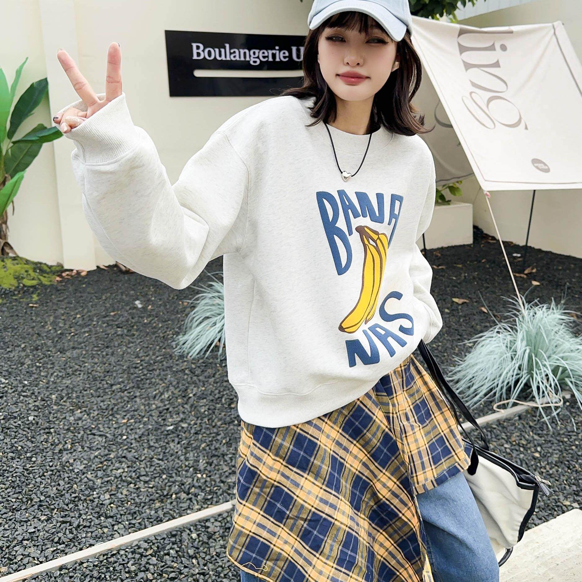 休闲宽松显瘦秋季女卫衣
