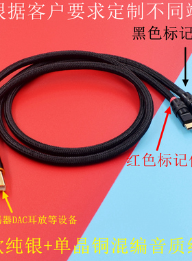 双头TypeC电源/信号分离USB C双A口转B口独立供电DAC解码器数据线