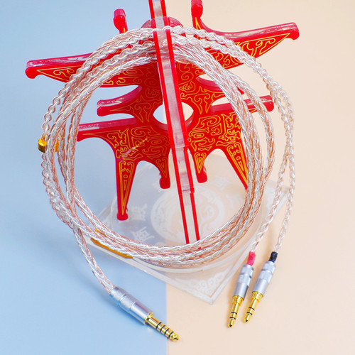 适用HIFIMAN耳机线T1 T5p二代海菲曼HE400S HE560 HE350 HE1000U se  V2 R10手机3.5升级线4.4平衡线双3.5头