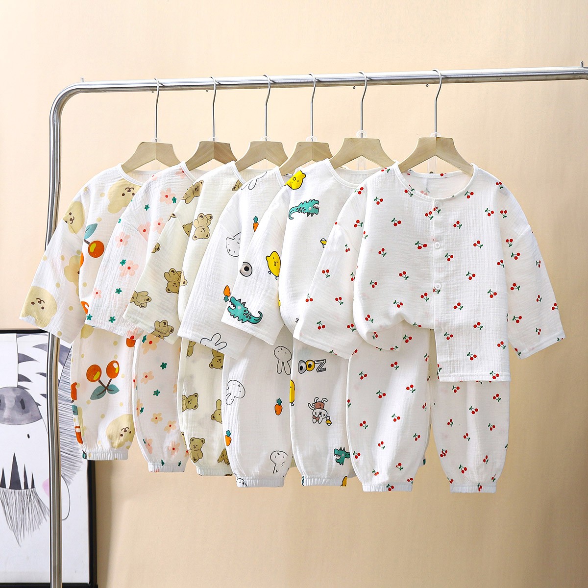 中国风棉纱春夏季家居服