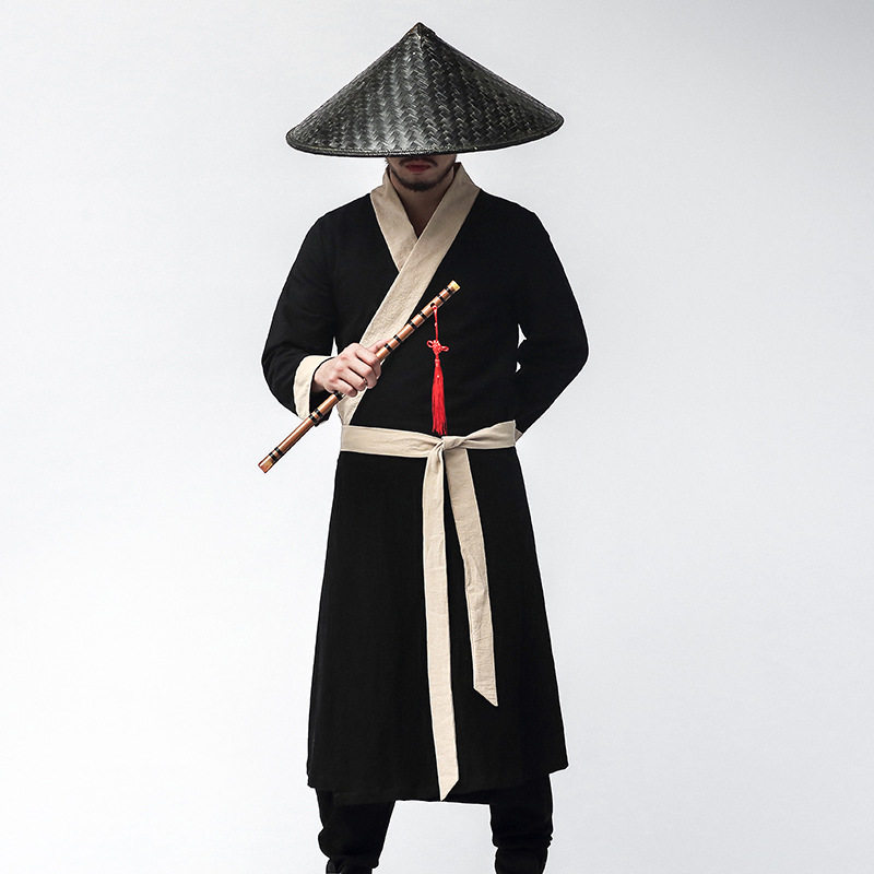 古装汉服男侠客戏服cos服出租 中国风长袍外套侠客服装租赁