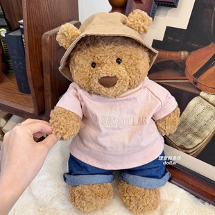 巴塞罗熊衣服jellycat娃衣笨笨熊裤子nici玩偶丹宁短裤牛仔裤