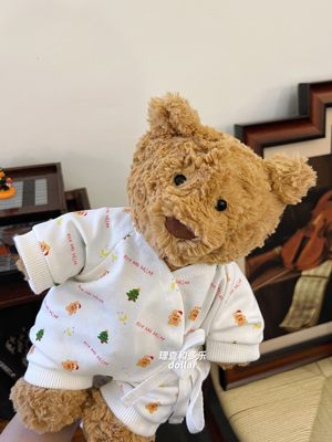 jellycat巴塞罗熊衣服可爱玩偶睡衣邦尼兔狮子姜饼人爬爬服3件套