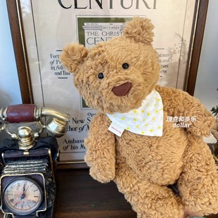 Jellycat巴塞罗熊玩偶围兜西高地chiikawa口水巾双面宠物小围兜