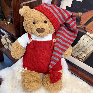 Jellycat巴塞罗熊衣服小熊玩偶圣诞装 丹麦娃衣福宝 NICI小熊连体裤