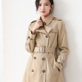 英伦风 假一赔十法式 B家外贸高端女装 大牌风衣BUSHBURY专柜正品