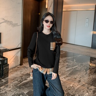 T恤BIABETTY英伦专柜正品 大牌假两件长袖 时尚 欧美高端明星同款