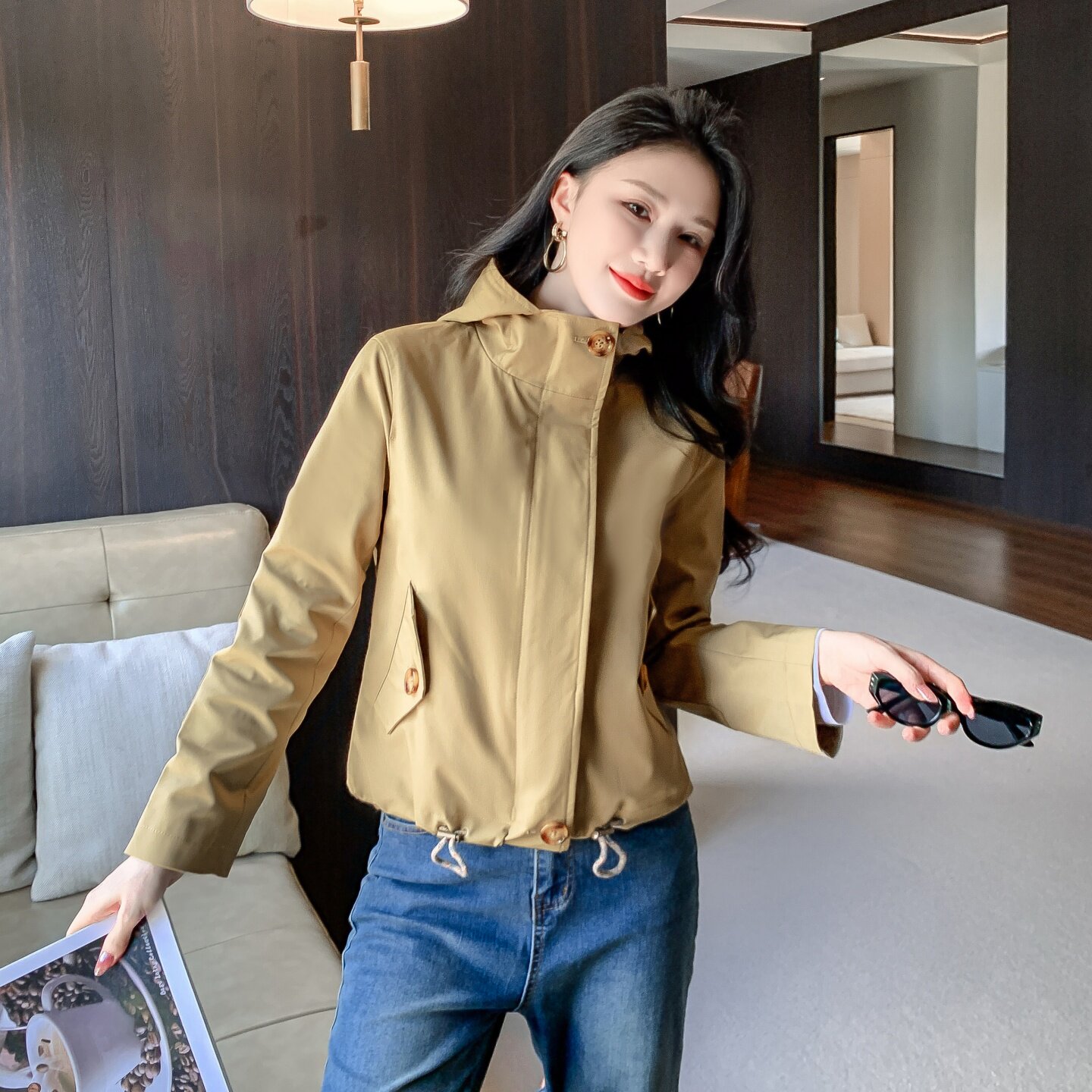 高品质英伦风专柜同款女夹克外套