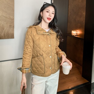 BIABETTY英伦专柜正品 欧美高端大牌菱格短款 棉服保暖透气明星同款