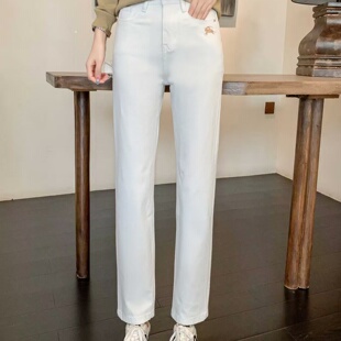 BIABETTY正品 欧美英伦专柜正品 直筒黑色高品质秋冬牛仔长裤