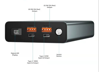 3万毫安100w移动电源套件ip5389三万mah