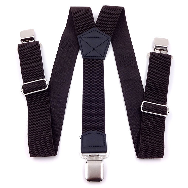 带尚帅4cm运动宽松松紧裤夹背带