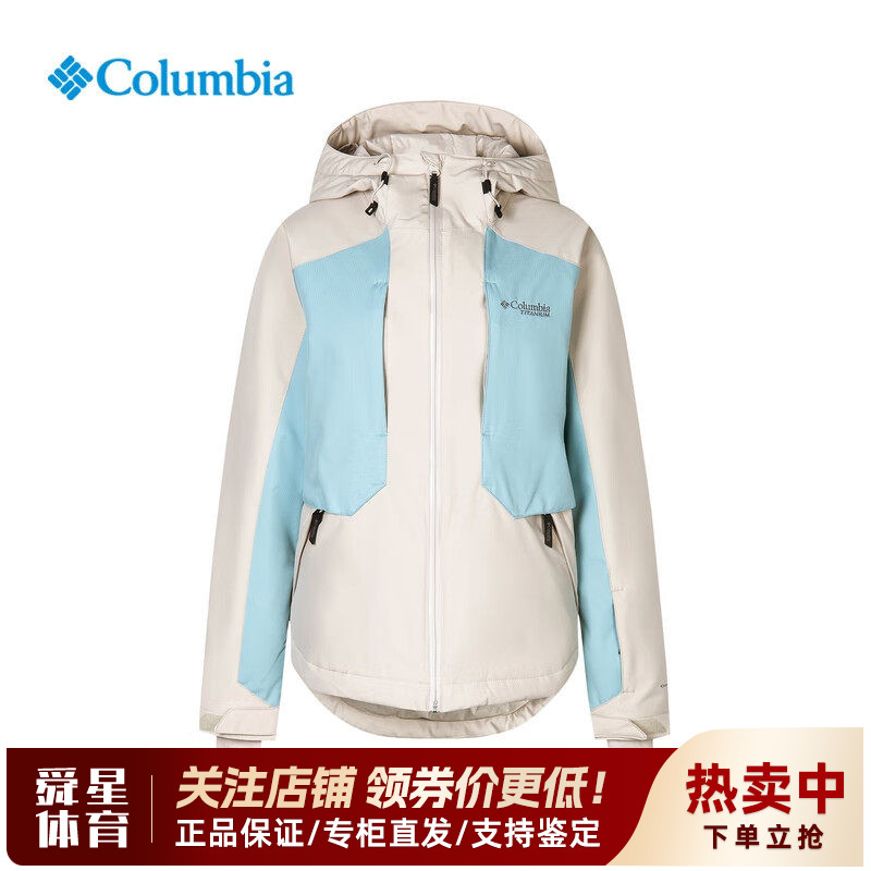 哥伦比亚户外女款钛金防水金点热能保暖棉服冲锋衣滑雪服WR5023