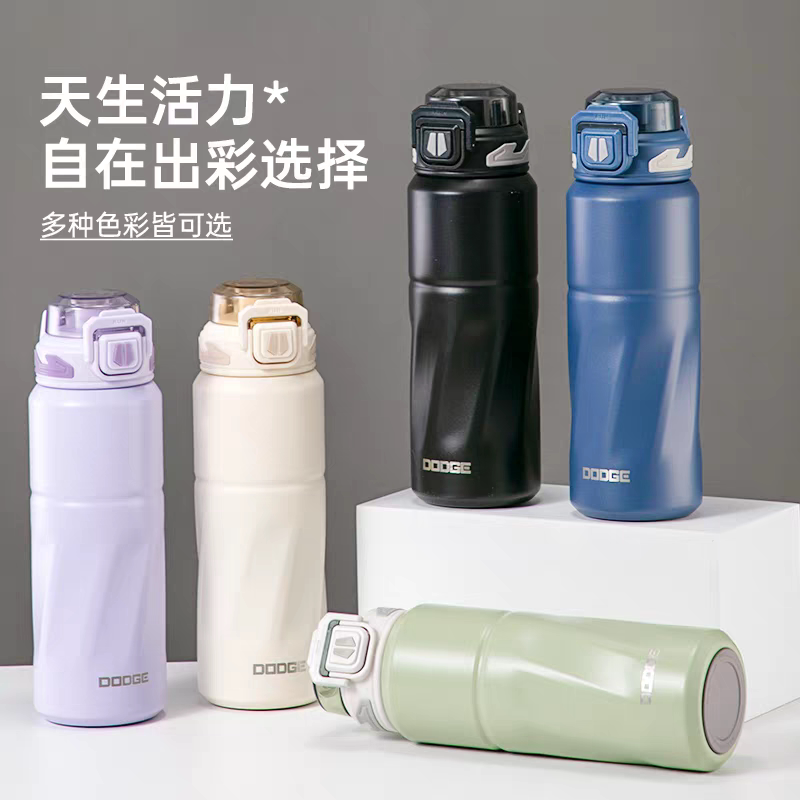 希乐道奇保温杯大容量水杯运动学生高颜值316不锈钢水壶吸管杯