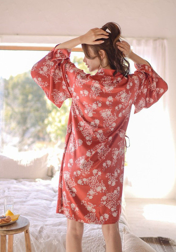 1022丹丹纸样服装1:1裁剪图纸打版diy和服睡衣中长款宽松丝质