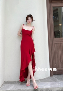 1885视频教程丹丹纸样服装1：1裁剪图纸打版DIY吊带斜摆连衣裙