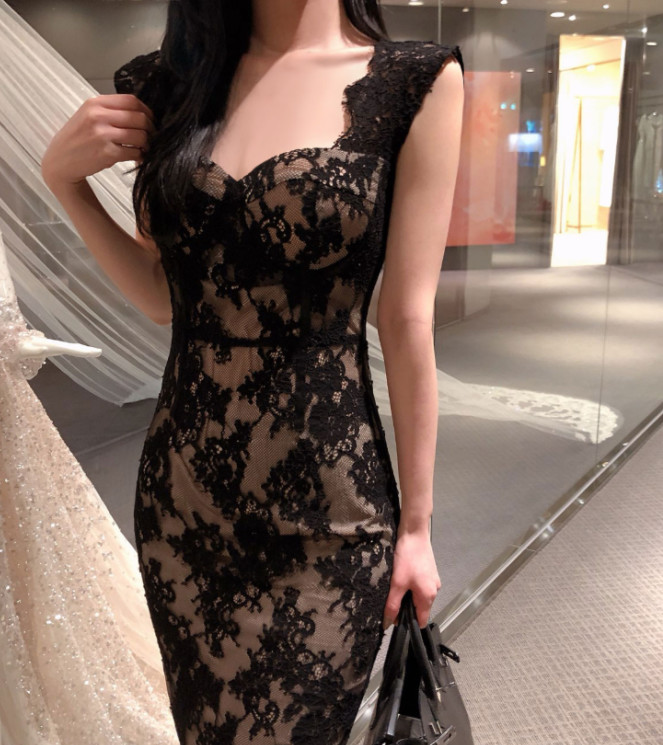 1030丹丹纸样服装1：1裁剪图纸打版DIY连衣裙小礼服蕾丝睫毛花边