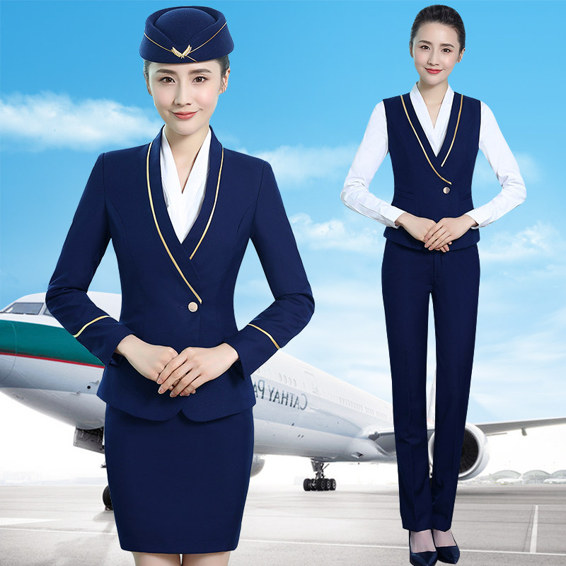 南航空姐制服职业套装女酒店前台接待气质工作服空乘面试服装秋冬