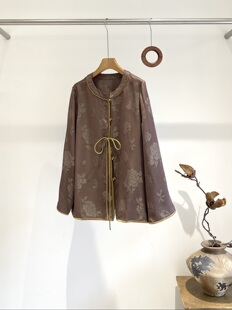 欧洲站2026高端定制新中式国风重工衬衫女高级感轻奢减龄洋气