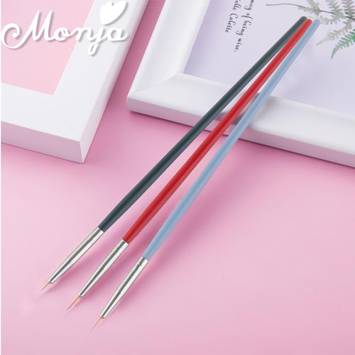 三色木杆拉线笔日式美甲彩绘细杆