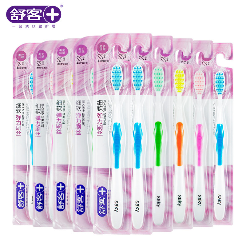 舒克舒客柔丝护龈成人齿缝家庭装