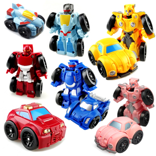 儿童变形玩具小汽车机器人金刚模型大黄蜂甲壳虫玩具车 买1送1