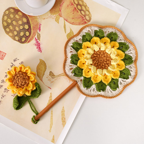 菲菲姐家古风团扇毛线材料包