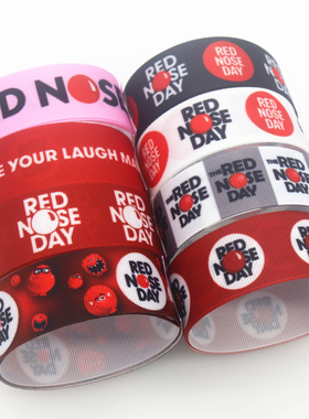 RED 印花织带 缎带 绸带 彩带 蝴蝶结DIY卡通印刷罗纹带S12917