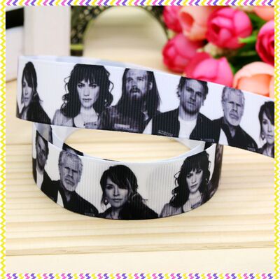 美剧 印花织带缎带绸带彩带蝴蝶结DIY卡通印刷罗纹带6847