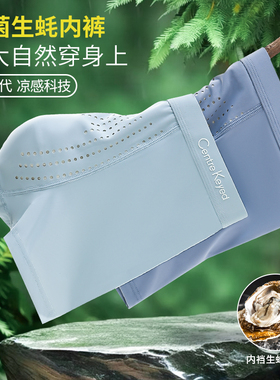 Centre Keyed生蚝素网孔透气内裤夏季抗菌四角裤男士冰丝内裤男款