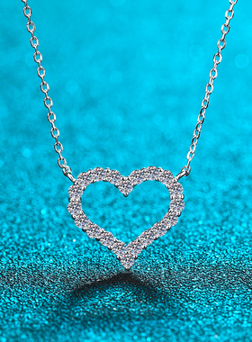 D色日韩莫桑石项链不掉色