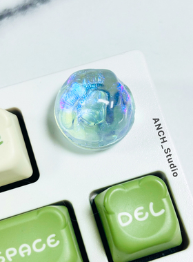 F75水波纹透明键盘音量旋钮｜6mm直径机械键盘旋钮音量按键