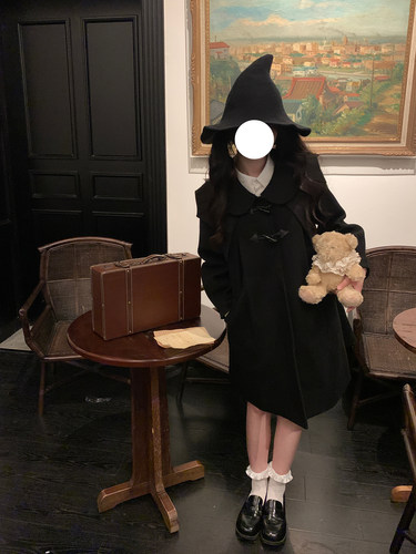 夏日和风铃中长款复古斗篷大衣