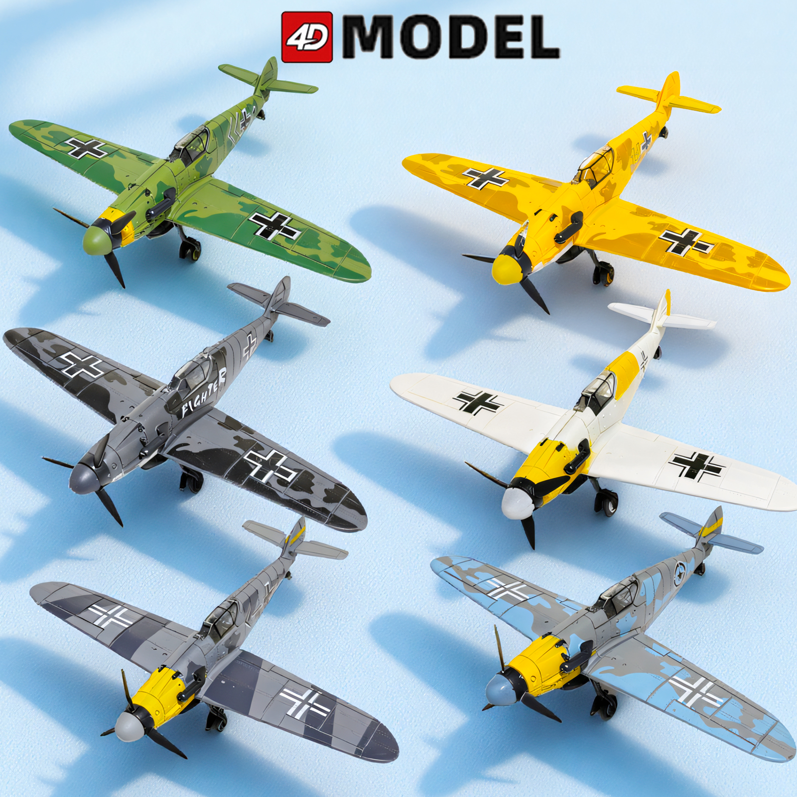 4D模型二战飞机BF-109战斗机玩具