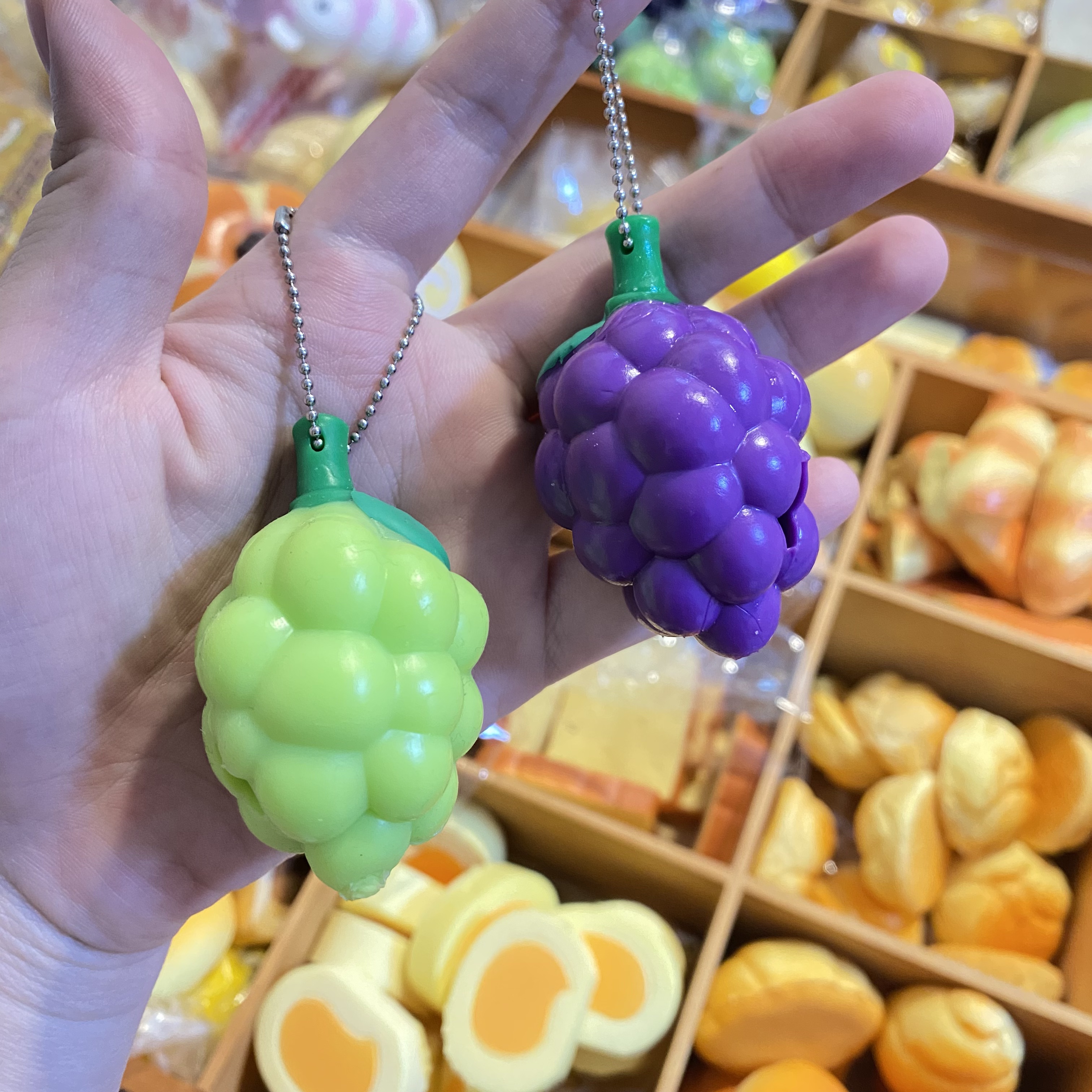 葡萄挤挤捏捏乐香味儿解压发泄钥匙扣玩具squishy慢回弹创意礼物