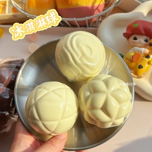 木吉慢回弹捏捏乐squishy冰淇淋奶油球粘粘球超软解压仿真冰淇淋